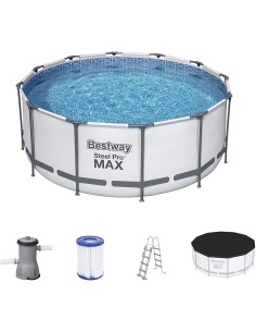 Piscina steel pro max rotonda 366x122 cm, bestway 56420