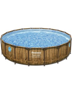 Piscina P.S. SWIM vista legno rotonda 549x122 cm, bestway 56977