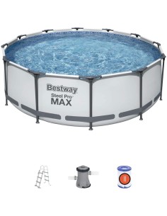 Piscina fuori terra rotonda Steel pro max 366x100 cm, bestway 56418