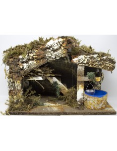 Grotta Presepe Cm.38X19 Con Pozzo E Scale, 1263
