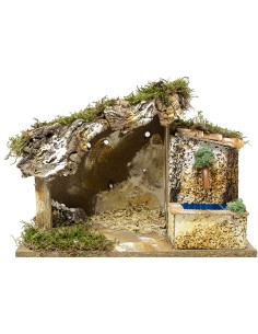 Grotta Presepe Cm.38X19 con fontana, 1254P