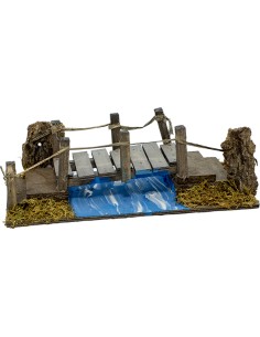 Ponte con fiume per presepe, cm 25x12x10, 43706