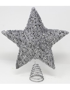 Puntale stella cm.20x25 argento, 51130