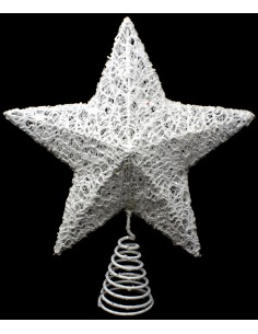 Puntale stella cm.20x25 bianco, 51131