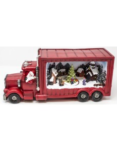 Carillon Natalizio camion  Cm.33x11x15 Con Movimento E Musica, 51076