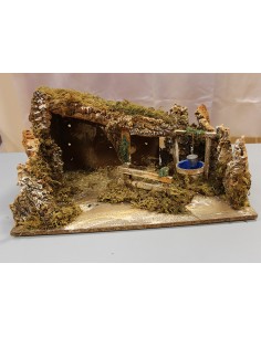 Grotta Presepe Cm.60X35 Con Pozzo, 1246