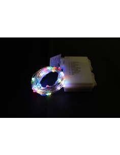 50 MICRO LED MULTICOLOR A BATTERIA C/CONTROLLER 8 GIOCHI LUCI IP44, 47719
