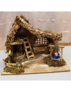 Grotta Presepe Cm.60X35 Con Scala Mensola  E Pozzo, 1052