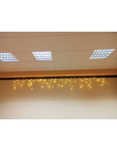 Tenda Luminosa Mt.5 oro 100 Led, 80Led Fissi+20Led Flash oro 24V - Ip44 Serie...