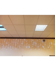 Tenda Luminosa Bianco Freddo Mt.5X1 200Led+50Led Flash 24V - Ip44 Serie...