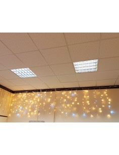 Tenda Luminosa Bianco Caldo Mt.5X1 200L+50Flash  24V - Ip44 Interno/Esterno...