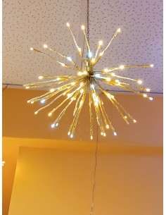 Sfera Luminosa Led Bianco Caldo Con Flash Diametro 40Cm Con 40 Rami 80 Led,...