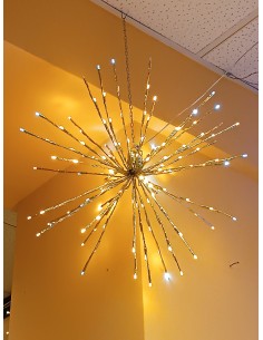 Sfera Luminosa Led Bianco Caldo Con Flash Diametro 60Cm Con 40 Rami 160 Led,...