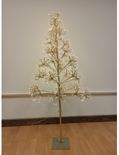 Albero Luminoso Natalizio 576 Led 150 Cm Bianco Caldo 24V - Oro - (504 Led...