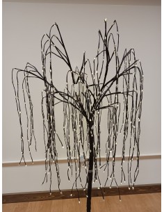 Albero Salice Luminoso Cm.150 Con Trasformatore Ip44 600 Led Bianco Caldo...