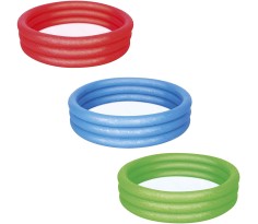 Piscina tinta unita d.122x25cm 3 anelli, bestway 51025