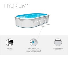 Piscina ovale fuori terra hydrium set 610x360x120 cm, bestway 56369
